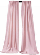 5 Feet x 10 Feet - Blush Pink - Polyester Backdrop Drape Curtains, Polyester Poplin Backdrop 1 Pair