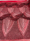 Fringe Sequins - Dangle 4 Way Stretch Fancy Sequins Fabric Sold By The Yard