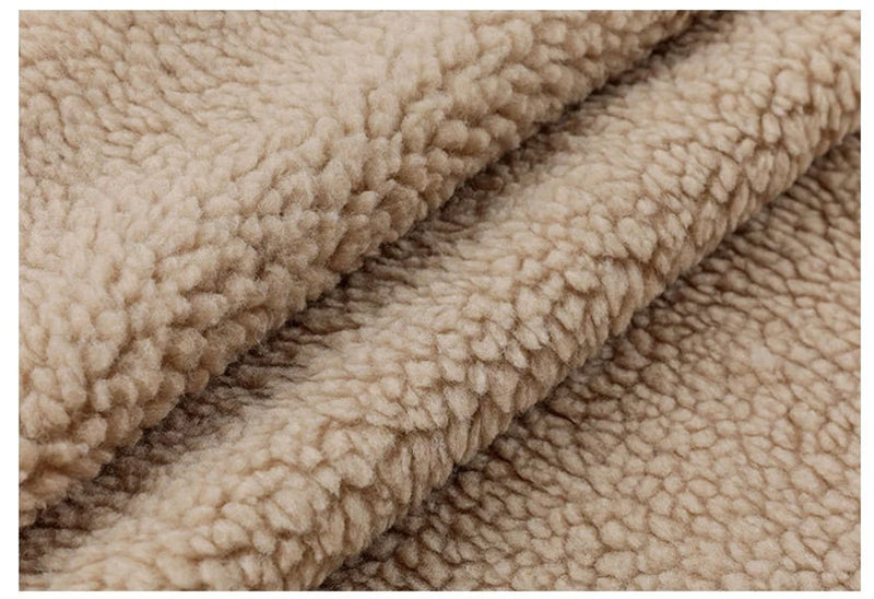 Lamb Wool Duster - Camel - Cuddle Minky Sherpa Blanket Fabric Sold By