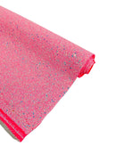 Chunky Glitter Vinyl - Candy Pink - 54" Wide Crafting Glitter Vinyl Fabric Sold By The Yard