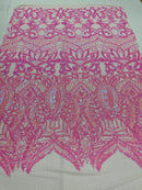 Royalty Sequin Fabric -  4 Way Stretch Royalty Mermaid Design - Pick Color - 25 Yards Roll