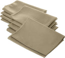 18" x 18" Polyester Poplin Napkins - Champagne - Solid Rectangular Polyester Napkins