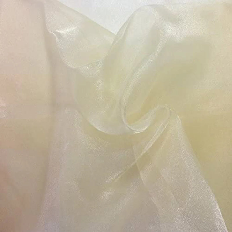 Organza Sparkle - Champagne - Crystal Sheer Fabric for Fashion, Crafts, Decorations 60" by Yard