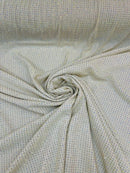 Power Mesh Rhinestone Fabric - Champagne - 4 Way Stretch Power Mesh Fabric Crystal Stones By Yard