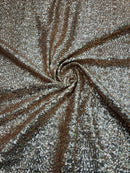 Mini Glitz Sequins Milliskin - Champagne - 4 Way Stretch Milliskin Nylon Spandex Fabric Sold By Yard