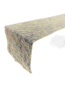 Lace Sequins Table Runner - Champagne - 12" x 90" Lace Design Table Runner for Event Decor