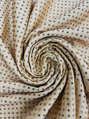 Solid Color Rhinestone Fabric - Champagne - 4 Way Stretch Soft Solid Color Fabric with Crystal Stones Sold By Yard