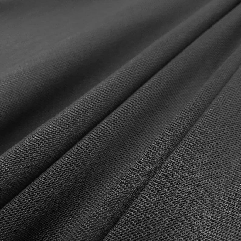 Power Mesh Fabric - Charcoal - Nylon Lycra Spandex 4 Way Stretch Fabric  58"/60" By Yard