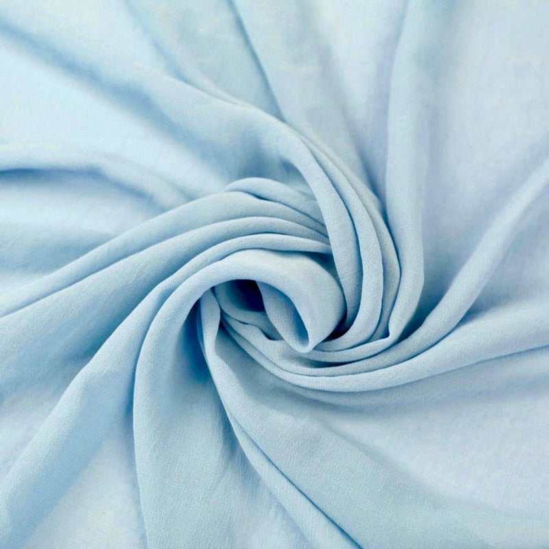 Chiffon Spandex - Baby Blue - 2 Way Slight Stretch Chiffon Fabric Imitation Silk 58/60" By The Yard