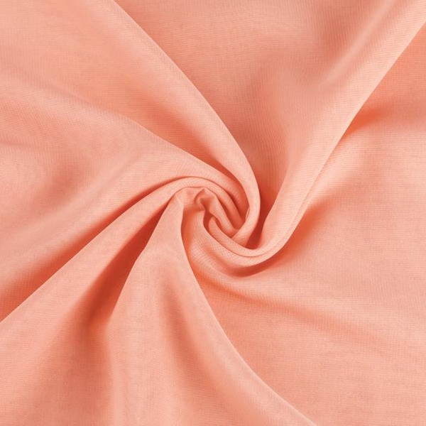 Chiffon Spandex - Coral - 2 Way Slight Stretch Chiffon Fabric Imitation Silk 58/60" By The Yard