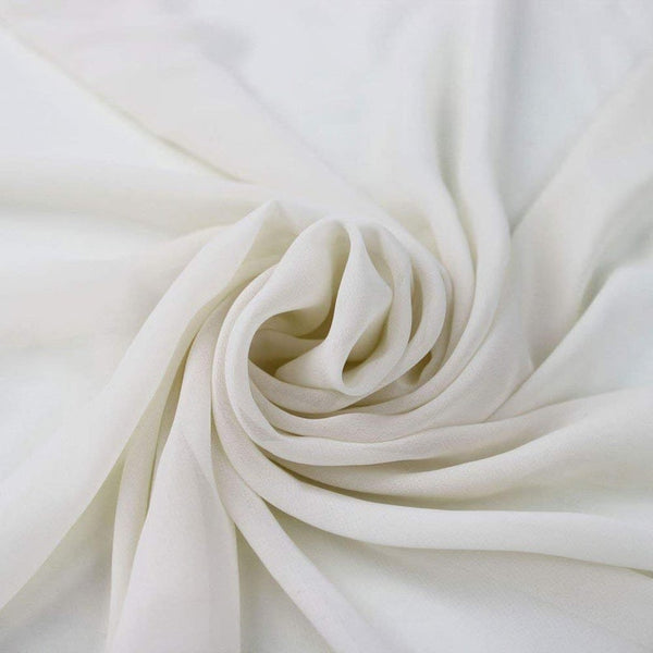 Chiffon Spandex - Off-White - 2 Way Slight Stretch Chiffon Fabric Imitation Silk 58/60" By The Yard