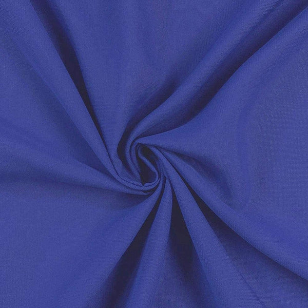Chiffon Spandex - Royal Blue - 2 Way Slight Stretch Chiffon Fabric Imitation Silk 58/60" By The Yard