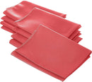 18" x 18" Polyester Poplin Napkins - Coral - Solid Rectangular Polyester Napkins