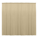 10 x 10 Ft - Beige - Curtain Polyester Backdrop Drapes Panels with Rod Pocket