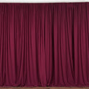 10 x 10 Ft - Burgundy - Curtain Polyester Backdrop Drapes Panels with Rod Pocket