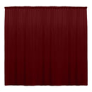 10 x 10 Ft - Cranberry - Curtain Polyester Backdrop Drapes Panels with Rod Pocket