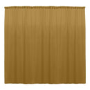 10 x 10 Ft - Gold - Curtain Polyester Backdrop Drapes Panels with Rod Pocket