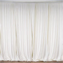 10 x 10 Ft - Ivory - Curtain Polyester Backdrop Drapes Panels with Rod Pocket