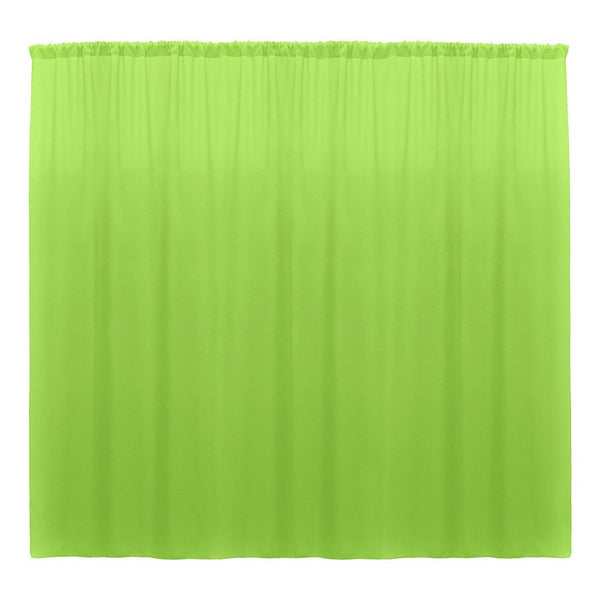 10 x 10 Ft - Lime - Curtain Polyester Backdrop Drapes Panels with Rod Pocket
