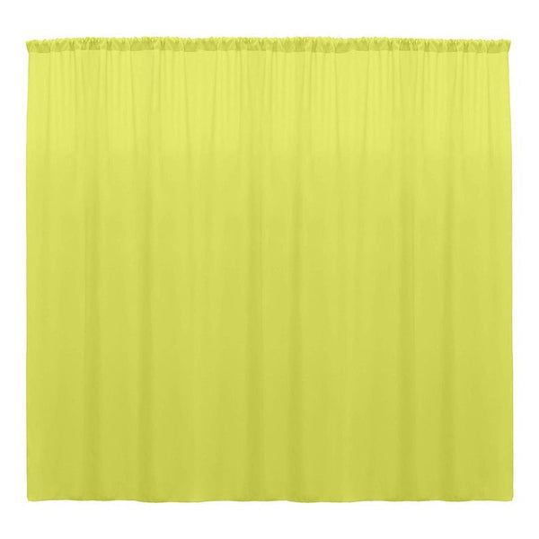 10 x 10 Ft - Light Yellow  - Curtain Polyester Backdrop Drapes Panels with Rod Pocket