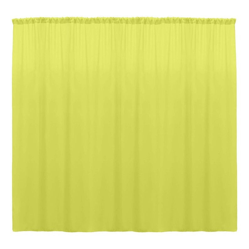 10 x 10 Ft - Light Yellow  - Curtain Polyester Backdrop Drapes Panels with Rod Pocket