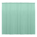 10 x 10 Ft - Mint - Curtain Polyester Backdrop Drapes Panels with Rod Pocket
