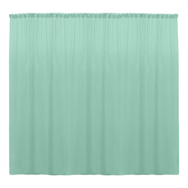 10 x 10 Ft - Mint - Curtain Polyester Backdrop Drapes Panels with Rod Pocket
