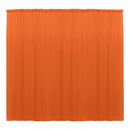 10 x 10 Ft - Orange - Curtain Polyester Backdrop Drapes Panels with Rod Pocket