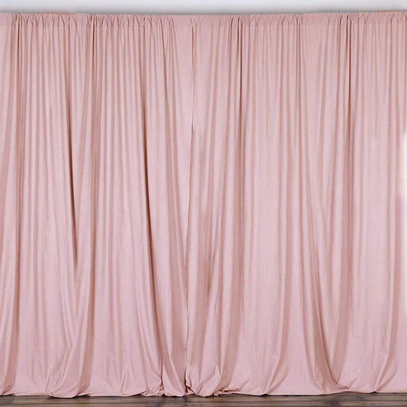 10 x 10 Ft - Pink - Curtain Polyester Backdrop Drapes Panels with Rod Pocket