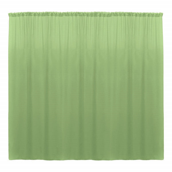 10 x 10 Ft - Sage - Curtain Polyester Backdrop Drapes Panels with Rod Pocket