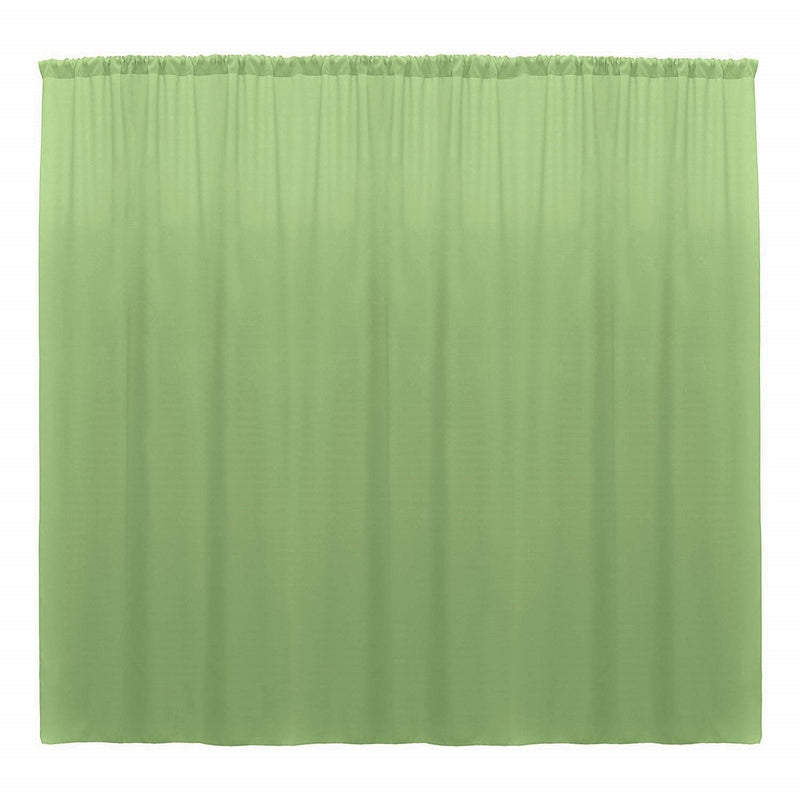 10 x 10 Ft - Sage - Curtain Polyester Backdrop Drapes Panels with Rod Pocket