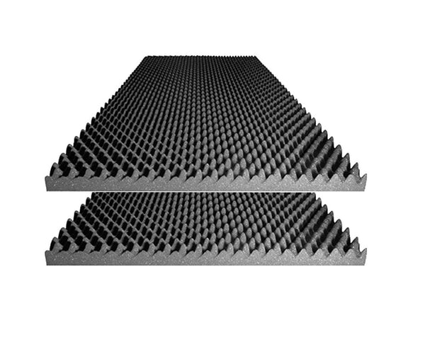 2.5" X 24" X 72" Acoustic Foam - Charcoal - Egg Crate Panel Studio Foam Wall Panel (2 Pack)