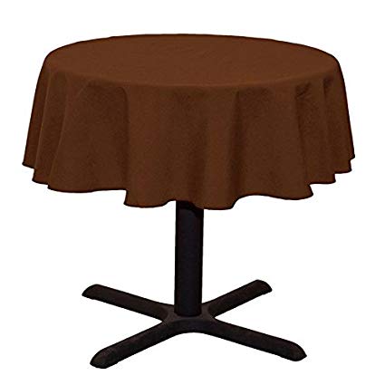 Round Tablecloth - Chocolate Brown - Round Banquet Polyester Cloth, Wrinkle Resist Quality (Pick Size)