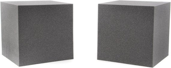 2 Pack Acoustics Foam 12"X12"X12" Corner Fill Cube Recording Studios Corner Wall Charcoal