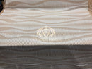 4 Way Stretch - White on Nude Mesh - Horizontal Line Design Sequins On Stretch Mesh By The Yard