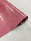 Vinyl Fabric - Dusty Pink Shiny Sparkle Glitter Leather PVC - Upholstery By The Yard