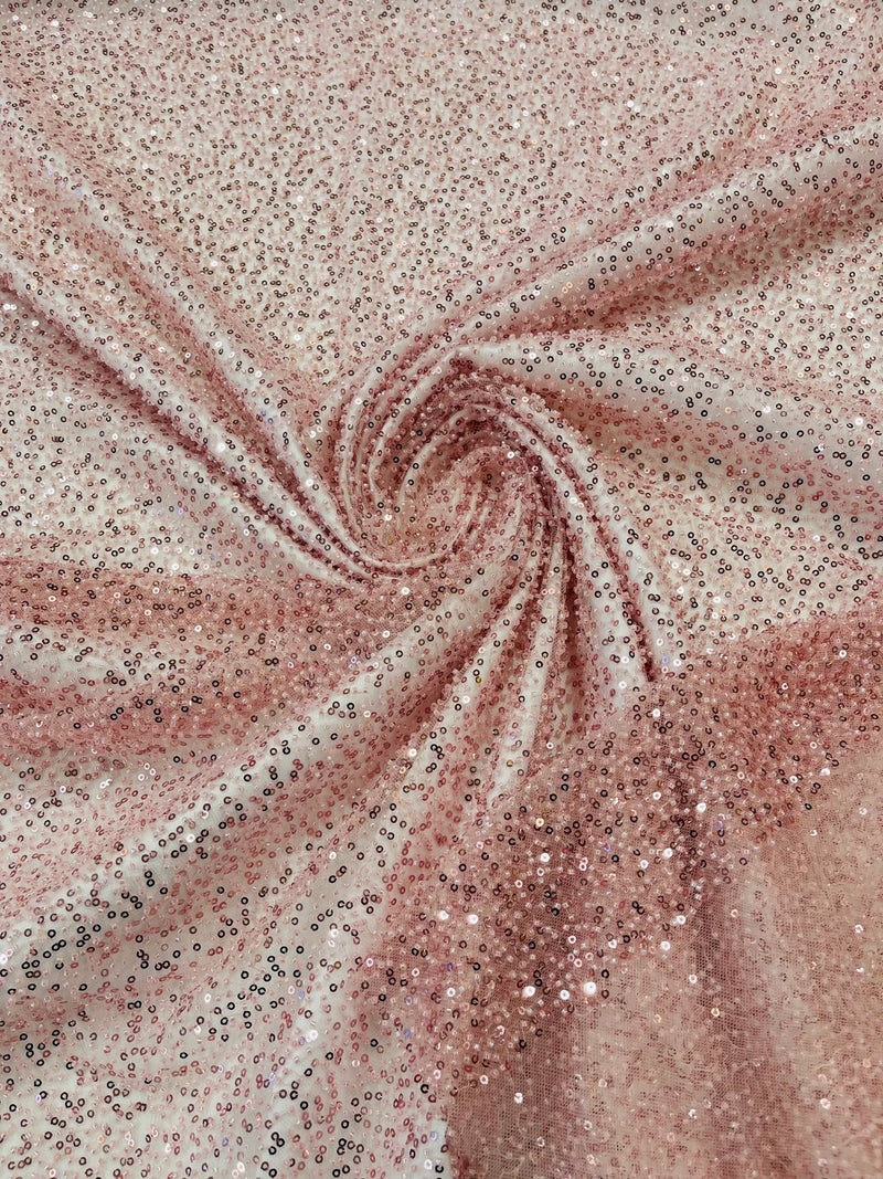 3D Beaded Lace Fabric - Dusty Pink - Heavy Embroidery Handmade Lace, Beaded Fabric By Yard