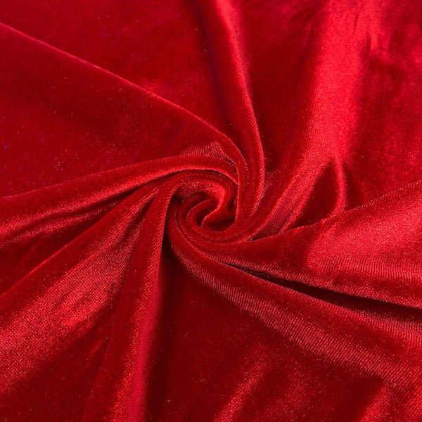 Velvet Stretch Fabric - Dark Red - Spandex Stretch Velvet Fabric 60'' Wide Sold By Yard