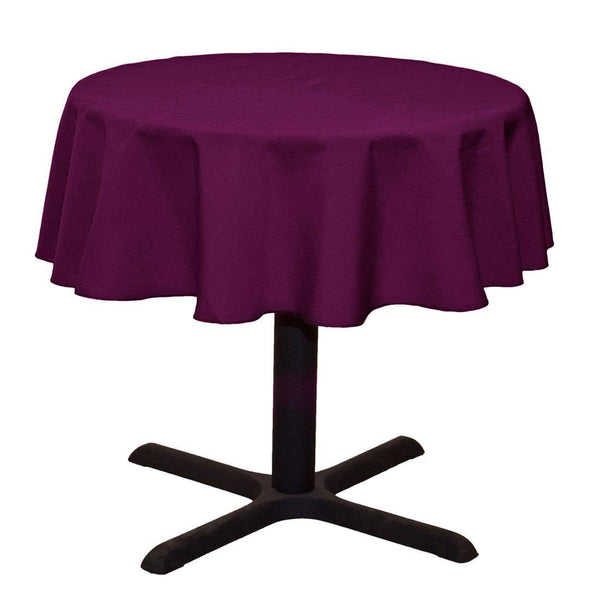 Round Tablecloth - Eggplant - Round Banquet Polyester Cloth, Wrinkle Resist Quality (Pick Size)
