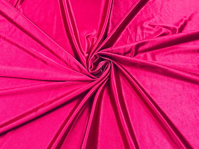 Spandex Polyester Fabric - Fuchsia - Shiny Stretch Polyester / 20% Spandex Fabric By Yard