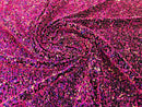 Velvet Stretch Sequins - 2 Way Stretch Sequins on Velvet Fabric 58/60” - Pick Color - 30 Yard Roll