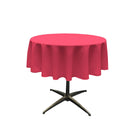 Round Tablecloth - Fucshia - Round Banquet Polyester Cloth, Wrinkle Resist Quality (Pick Size)