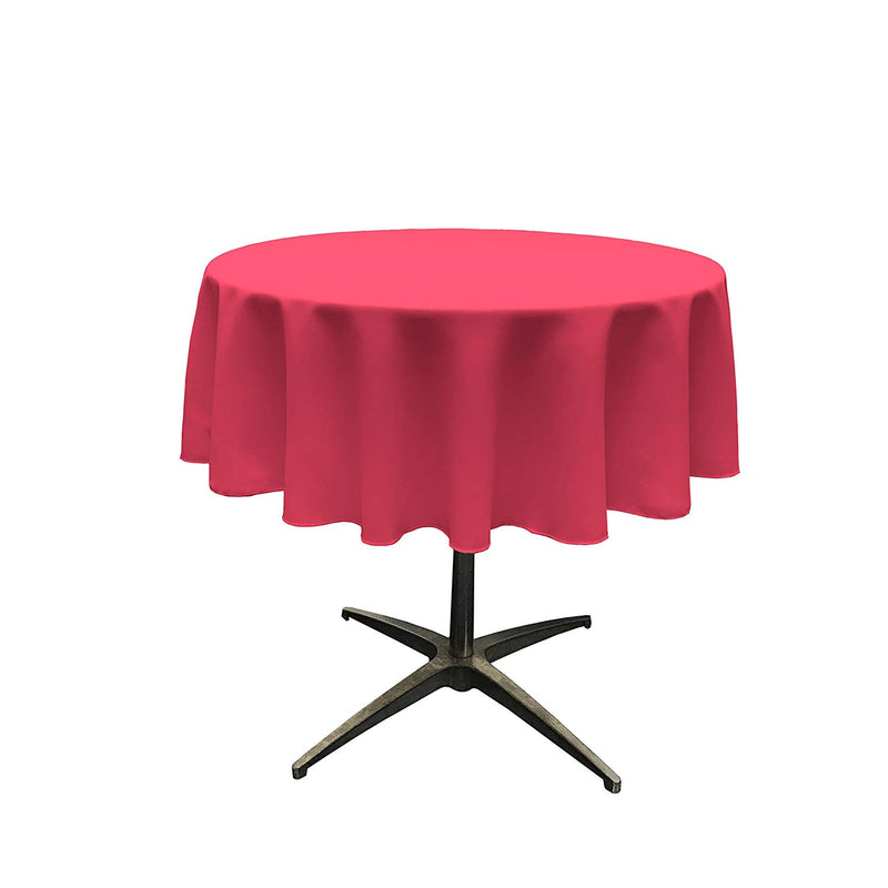 Round Tablecloth - Fucshia - Round Banquet Polyester Cloth, Wrinkle Resist Quality (Pick Size)