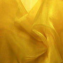 Organza Sparkle - Gold - Crystal Sheer Fabric for Fashion, Crafts, Decorations 60" by Yard