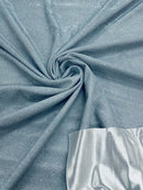 Shimmer Glitter Fabric - Gray - Luxury Sparkle Stretch Solid Fabric Sold By Yard