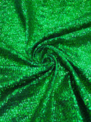 Mini Glitz Sequins Milliskin - Green - 4 Way Stretch Milliskin Nylon Spandex Fabric Sold By Yard