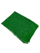 Damask Line Pattern - Green - 4 Way Stretch Damask Sequins Line Fabric Sold By Yard