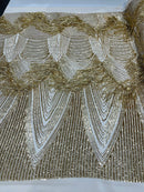 Fringe Sequins - Dangle 4 Way Stretch Fancy Sequins Fabric Sold By The Yard