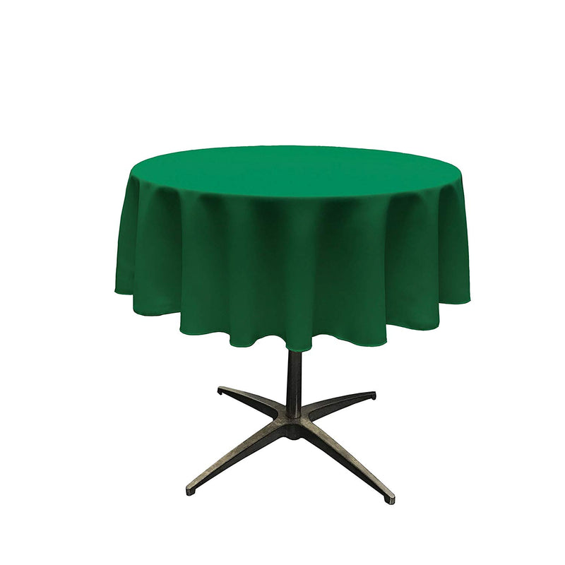 Round Tablecloth - Emerald Green - Round Banquet Polyester Cloth, Wrinkle Resist Quality (Pick Size)