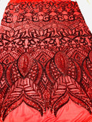 Royalty Sequin Fabric -  4 Way Stretch Royalty Mermaid Design - Pick Color - 25 Yards Roll